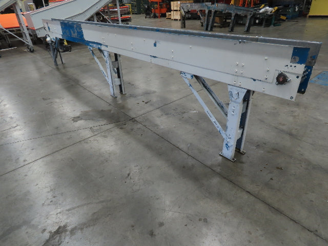 New London Engineering 8"x 20' Plastic Roller Belt Accumulating Conveyor 460V