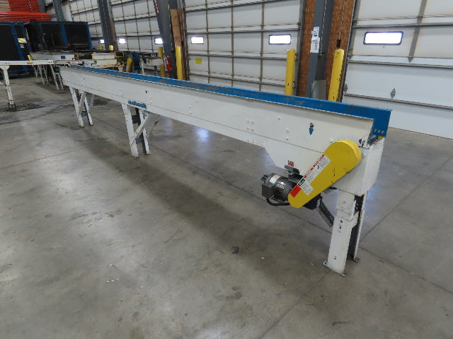 New London Engineering 8"x 20' Plastic Roller Belt Accumulating Conveyor 460V