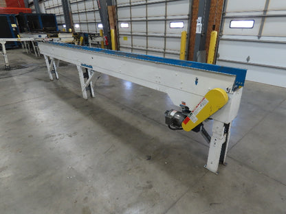 New London Engineering 8"x 20' Plastic Roller Belt Accumulating Conveyor 460V