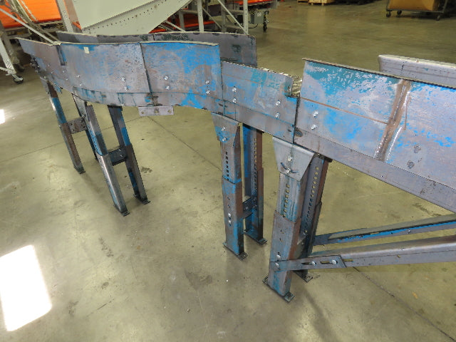 New London Engineering 7.5"x 14' Stainless Tabletop Chain Conveyor S-Curve 460V