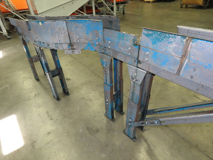 New London Engineering 7.5"x 14' Stainless Tabletop Chain Conveyor S-Curve 460V