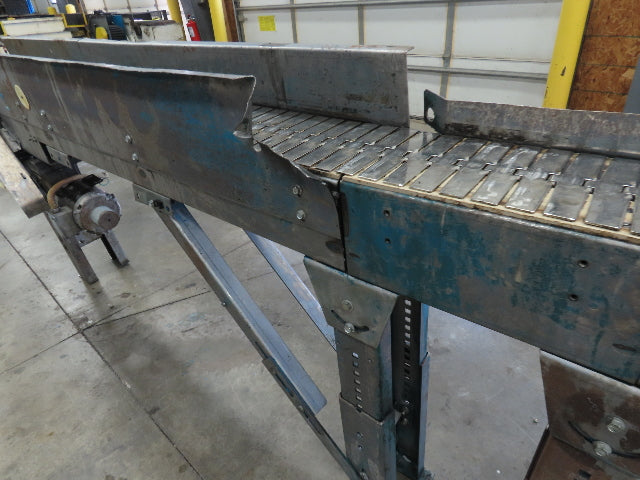 New London Engineering 7.5"x 14' Stainless Tabletop Chain Conveyor S-Curve 460V