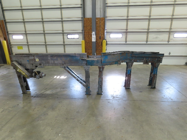 New London Engineering 7.5"x 14' Stainless Tabletop Chain Conveyor S-Curve 460V