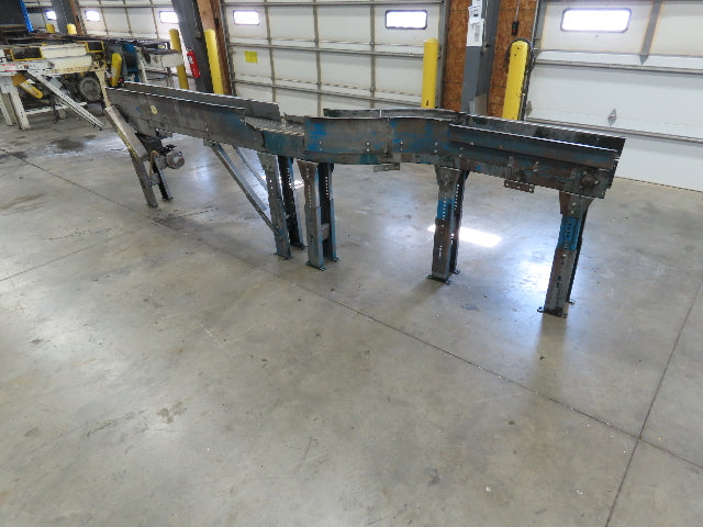 New London Engineering 7.5"x 14' Stainless Tabletop Chain Conveyor S-Curve 460V
