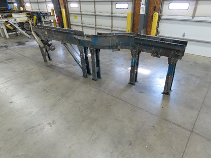 New London Engineering 7.5"x 14' Stainless Tabletop Chain Conveyor S-Curve 460V