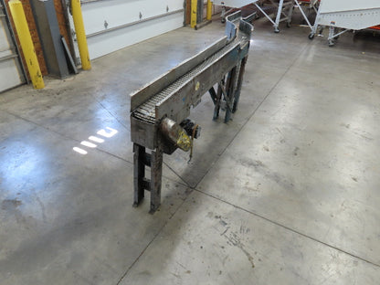 New London Engineering 7.5"x 14' Stainless Tabletop Chain Conveyor S-Curve 460V
