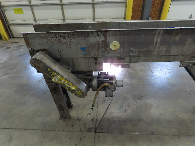 New London Engineering 7.5"x 14' Stainless Tabletop Chain Conveyor S-Curve 460V