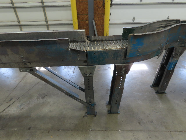 New London Engineering 7.5"x 14' Stainless Tabletop Chain Conveyor S-Curve 460V