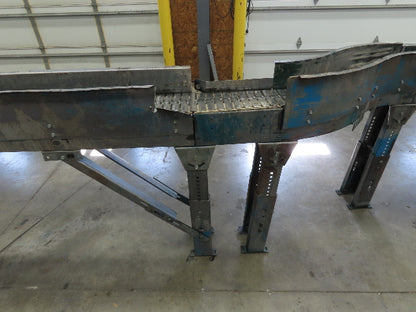 New London Engineering 7.5"x 14' Stainless Tabletop Chain Conveyor S-Curve 460V