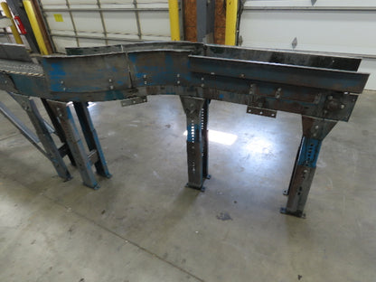 New London Engineering 7.5"x 14' Stainless Tabletop Chain Conveyor S-Curve 460V