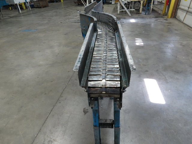 New London Engineering 7.5"x 14' Stainless Tabletop Chain Conveyor S-Curve 460V