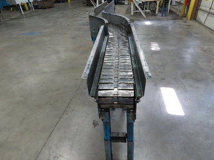 New London Engineering 7.5"x 14' Stainless Tabletop Chain Conveyor S-Curve 460V