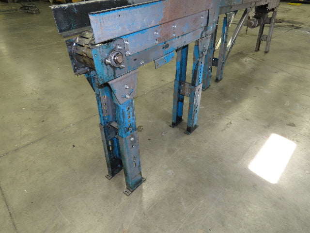 New London Engineering 7.5"x 14' Stainless Tabletop Chain Conveyor S-Curve 460V
