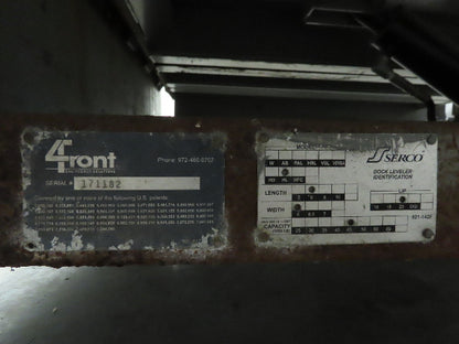 Serco Hydraulic Dock Leveler 71" Wide Cylinder Lift No Controls 115V Power Unit