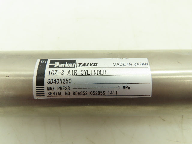 Parker SD40N250 Air Cylinder 12" Cylinder Bore -10 -+ 70° 50-50MM/S Speed Range