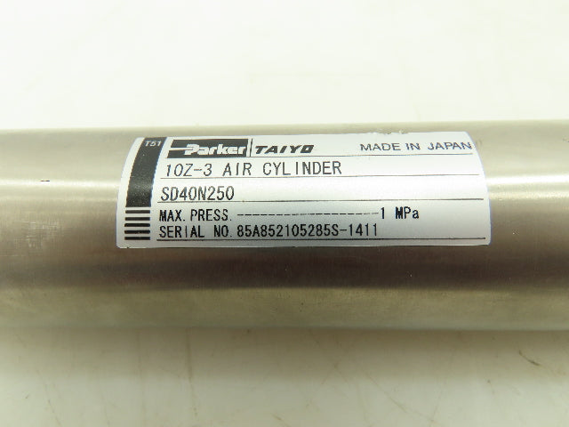 Parker SD40N250 Air Cylinder 12" Cylinder Bore -10 -+ 70° 50-50MM/S Speed Range