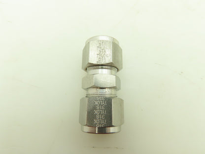 Tylok SS-8-DU Double Ferrule Union 1/2 " Tube 316 Stainless Steel Lot Of 10