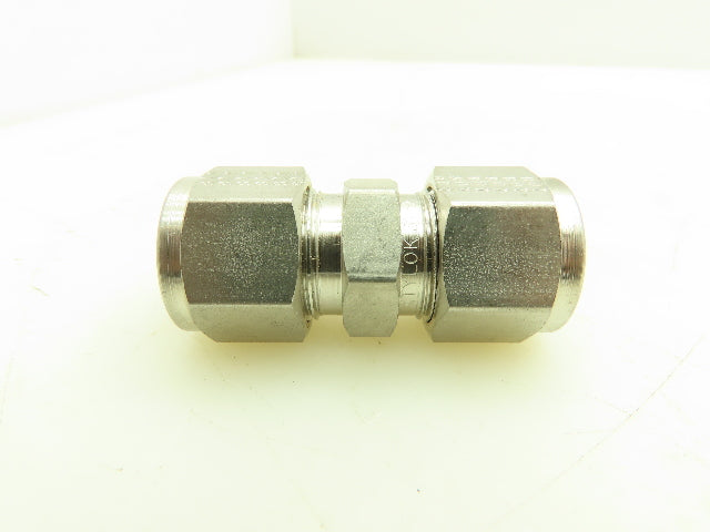Tylok SS-8-DU Double Ferrule Union 1/2 " Tube 316 Stainless Lot Of 6
