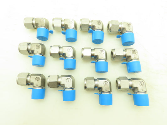 Tylok 316D12 90 deg Union Elbow 1/2 " Tube  316 Stainless Steel Dome Lot Of 12