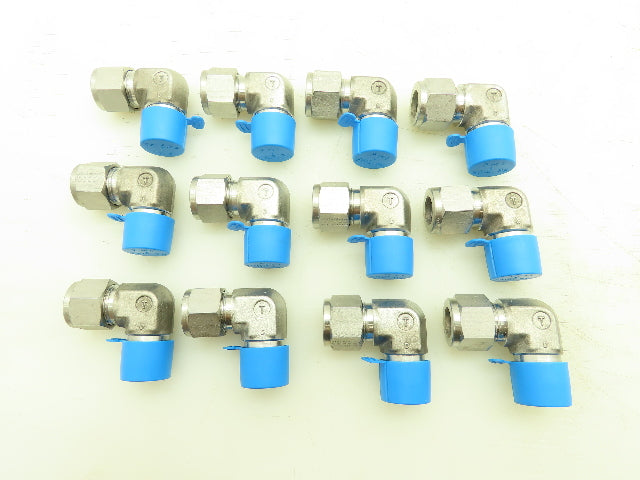 Tylok 316D12 90 deg Union Elbow 1/2 " Tube  316 Stainless Steel Dome Lot Of 12