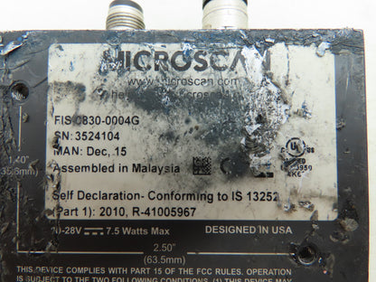 Microscan FIS-0830-0004G Barcode Scanner