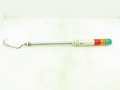 Patlite LCR-_02 LED Stack Light Red Orange/Amber Green 24AC/DC Signal Tower