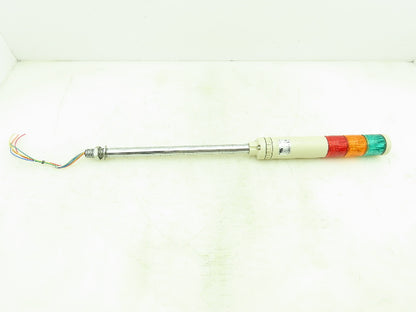 Patlite LCR-_02 LED Stack Light Red Orange/Amber Green 24AC/DC Signal Tower