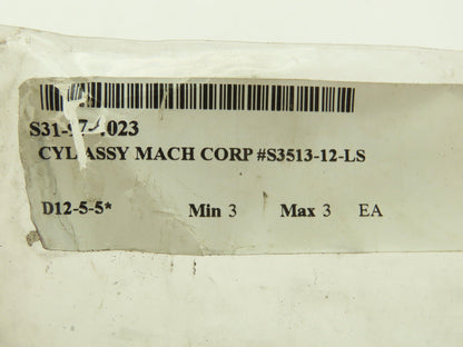 Mack S3513-12-LS Hi Energy Hydraulic Miniature Short Stroke Cylinder 12mm Stroke