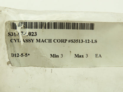 Mack S3513-12-LS Hi Energy Hydraulic Miniature Short Stroke Cylinder 12mm Stroke