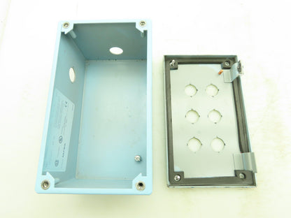 Hammond MPB6 Pushbutton 6 Hole Enclosure Nema 12-13 Type 12 8.5"H 5"W 4.25"D