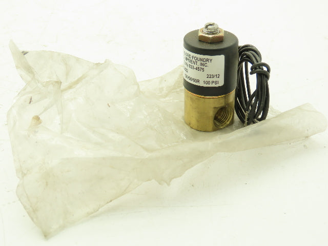Mack 530032 Solenoid Valve 3 Way Brass Cylinder 1/8" NPT 120V Coil