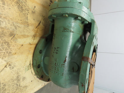 Crane 10" Cast Iron Gate Valve 125S 200 WOG 12-Bolt Flange 20" Handwheel