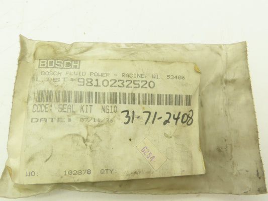 Bosch 9810232520 Rexroth Hydraulic Seal Kit NG10