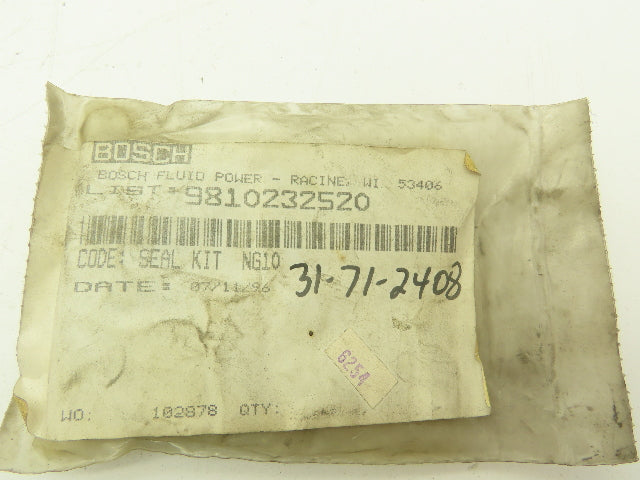 Bosch 9810232520 Rexroth Hydraulic Seal Kit NG10