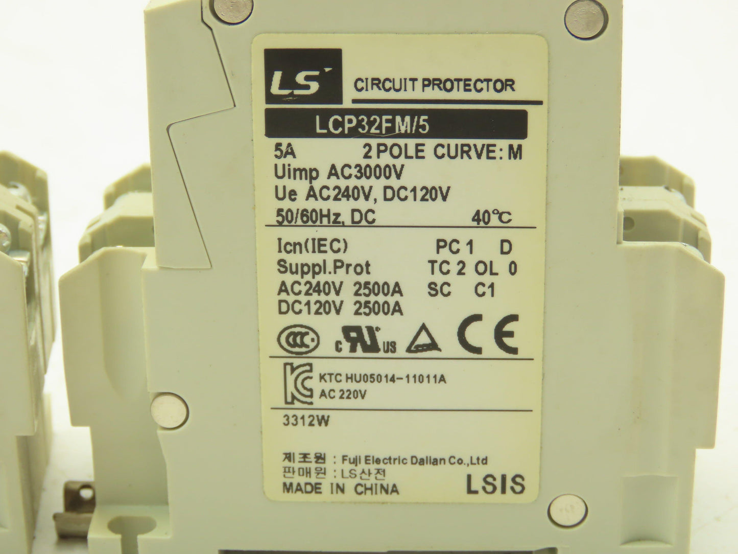 LS LCP32FM Circuit Breaker AC 240V DC 120A 50/60Hz Lot of 2