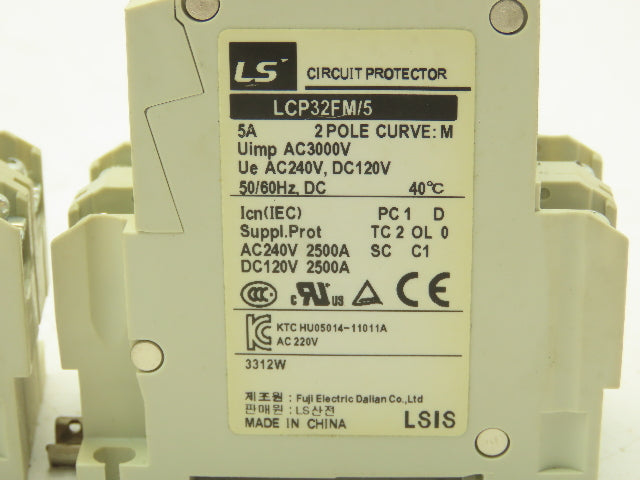 LS LCP32FM Circuit Breaker AC 240V DC 120A 50/60Hz Lot of 2