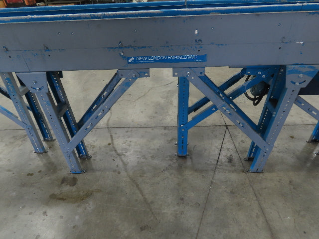 New London Engineering 7.5" x 13' 6" Side by Side Plastic Chain Conveyor 90°