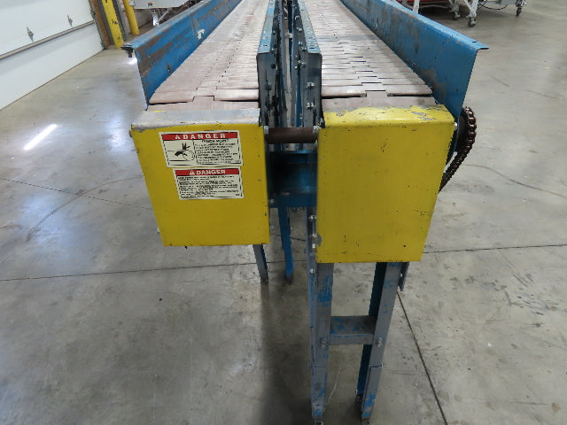 New London Engineering 7.5" x 13' 6" Side by Side Plastic Chain Conveyor 90°