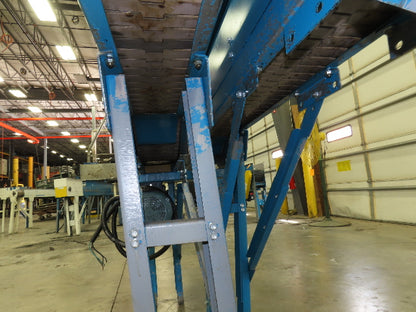 New London Engineering 7.5" x 13' 6" Side by Side Plastic Chain Conveyor 90°
