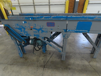New London Engineering 7.5" x 13' 6" Side by Side Plastic Chain Conveyor 90°