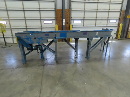 New London Engineering 7.5" x 13' 6" Side by Side Plastic Chain Conveyor 90°