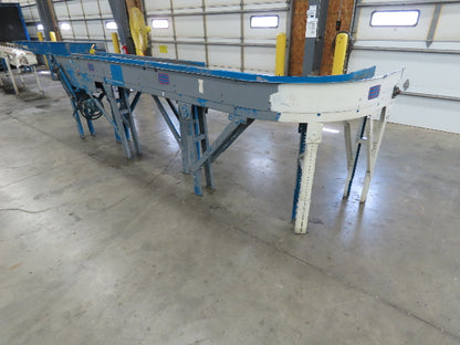 New London Engineering 7.5" x 13' 6" Side by Side Plastic Chain Conveyor 90°