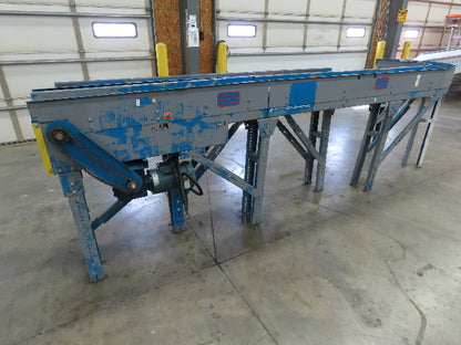 New London Engineering 7.5" x 13' 6" Side by Side Plastic Chain Conveyor 90°