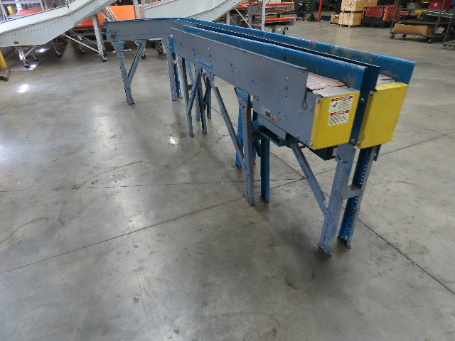 New London Engineering 7.5" x 13' 6" Side by Side Plastic Chain Conveyor 90°