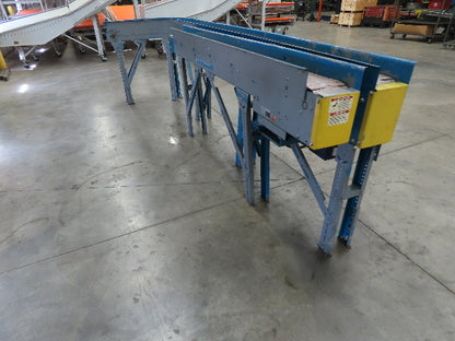 New London Engineering 7.5" x 13' 6" Side by Side Plastic Chain Conveyor 90°