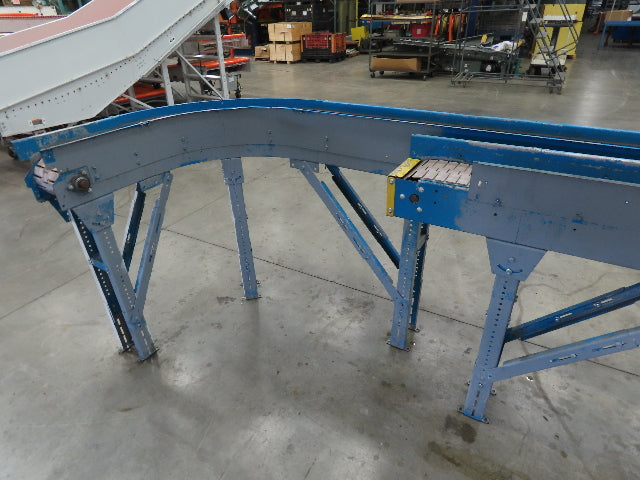 New London Engineering 7.5" x 13' 6" Side by Side Plastic Chain Conveyor 90°