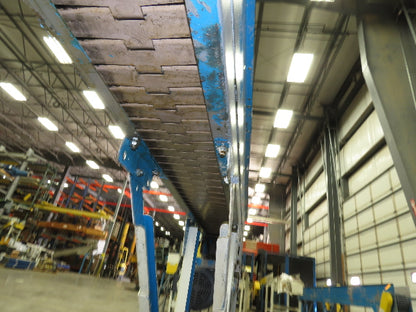 New London Engineering 7.5"x 14' PlastiTrak Plastic Chain Conveyor 90 Deg 20FPM