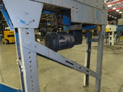 New London Engineering 7.5"x 14' PlastiTrak Plastic Chain Conveyor 90 Deg 20FPM