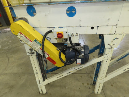 New London Engineering 7.5"x 14' PlastiTrak Plastic Chain Conveyor 90 Deg 20FPM