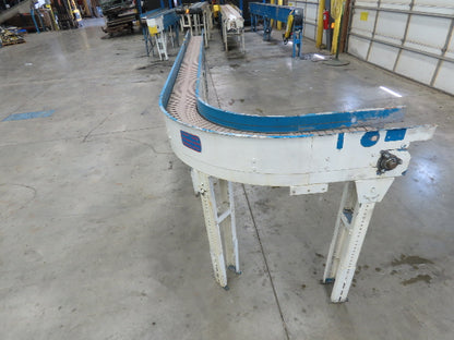 New London Engineering 7.5"x 14' PlastiTrak Plastic Chain Conveyor 90 Deg 20FPM